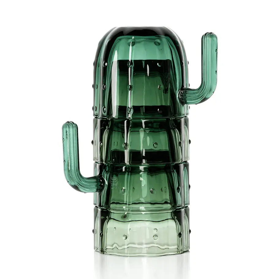 The Stack-A-Cactus Glasses - Green - Set of 4 by Bazar Bizar Living