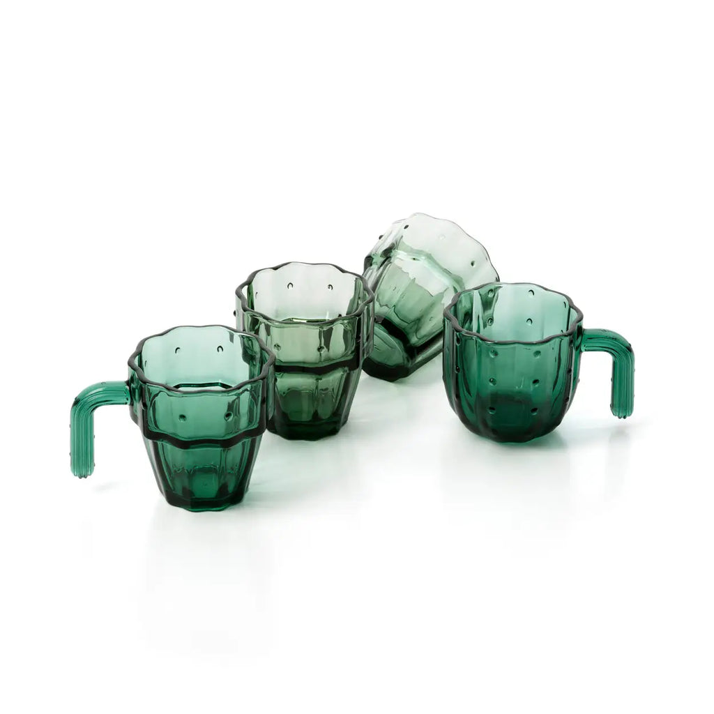 The Stack-A-Cactus Glasses - Green - Set of 4 by Bazar Bizar Living