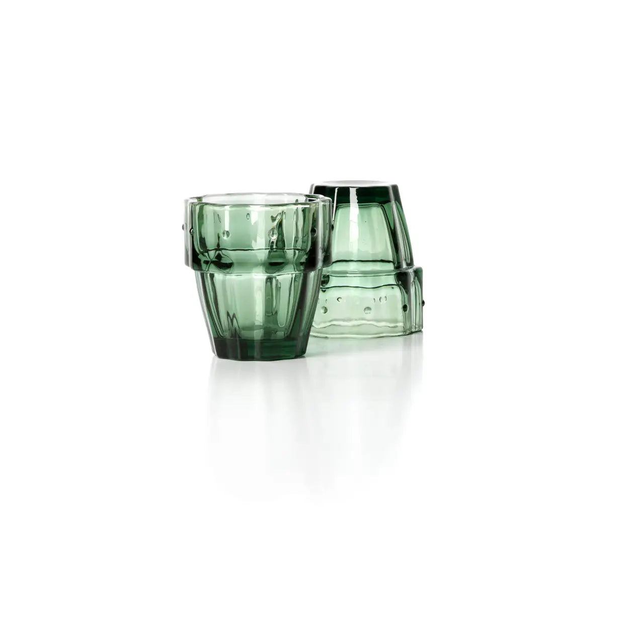 The Stack-A-Cactus Glasses - Green - Set of 4 by Bazar Bizar Living